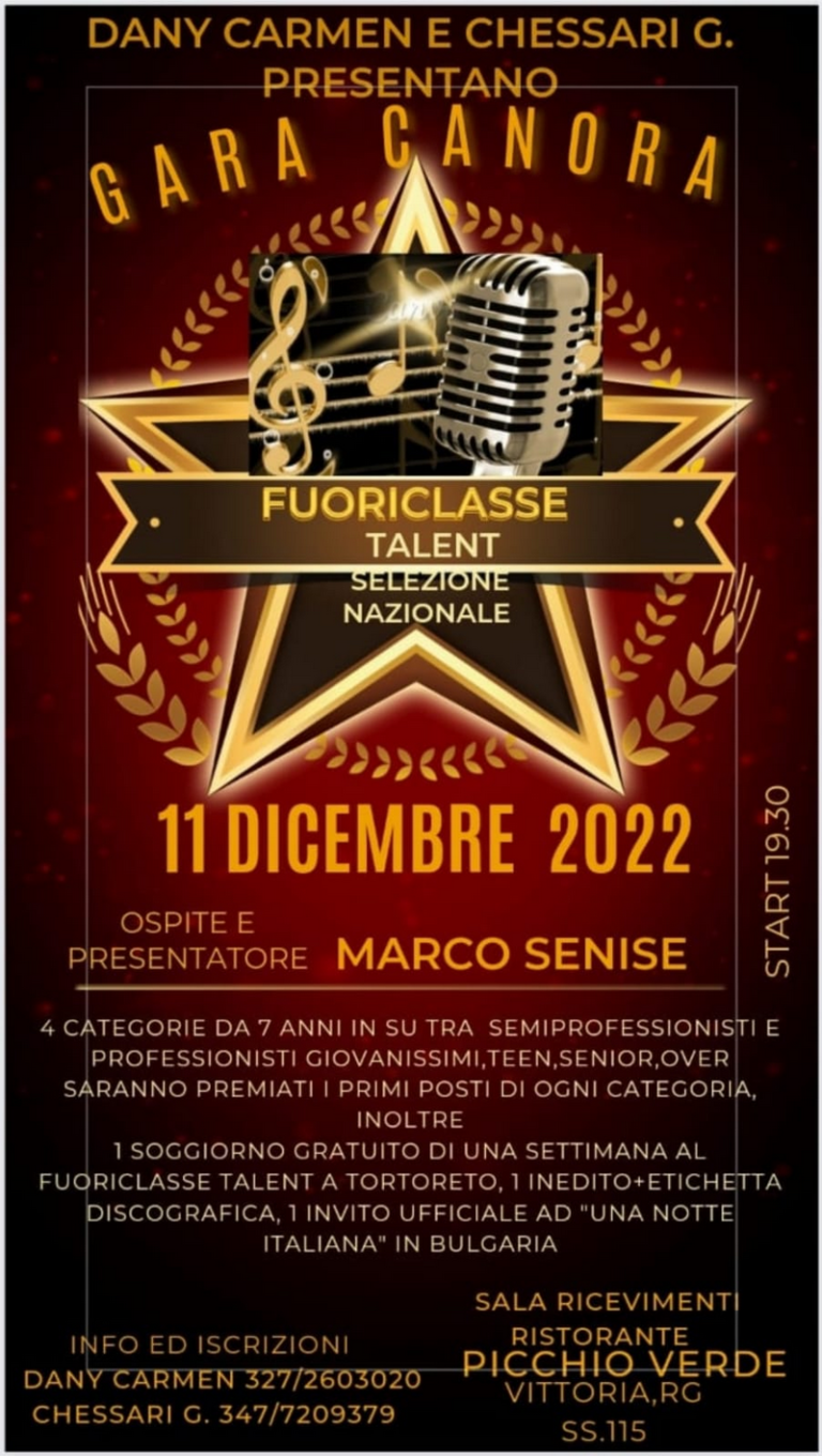 Gara canora “Fuoriclasse Talent”