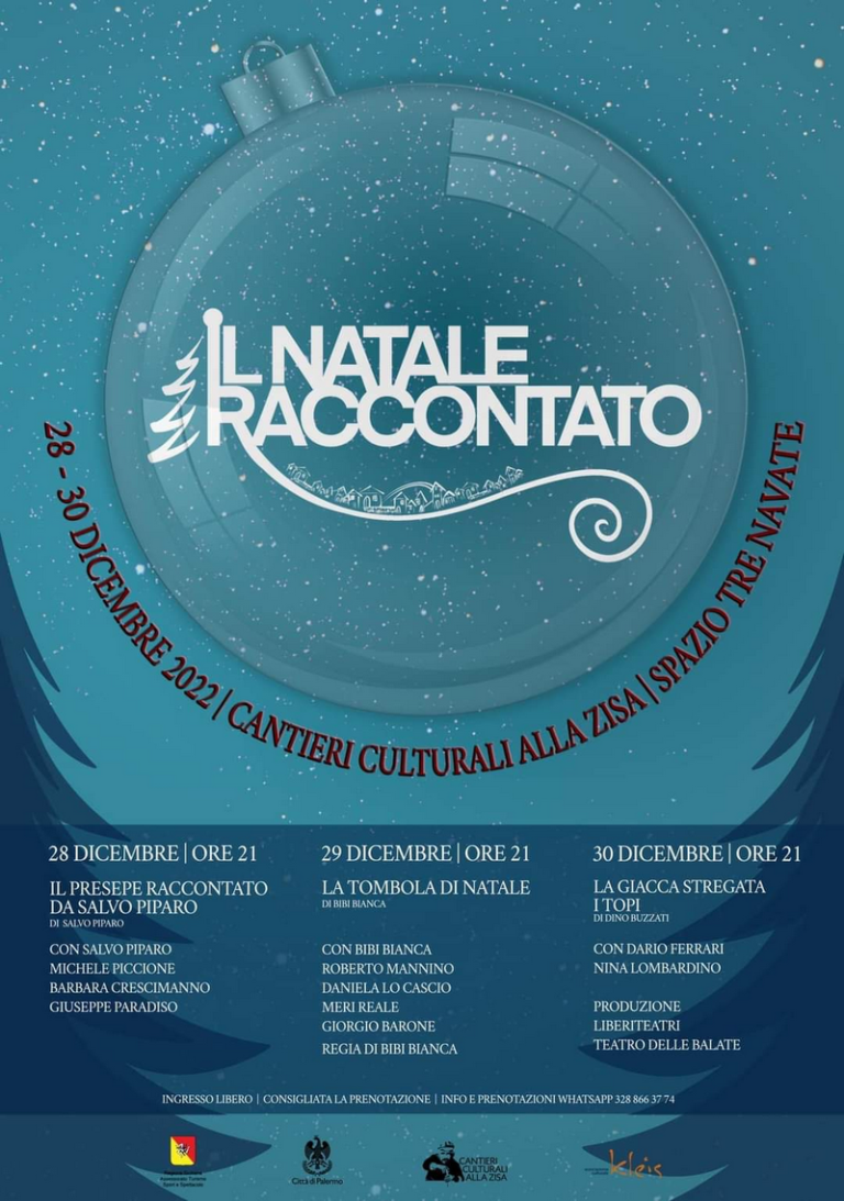 “Il Natale raccontato”. Spazio Tre Navate – Cantieri culturali alla Zisa  