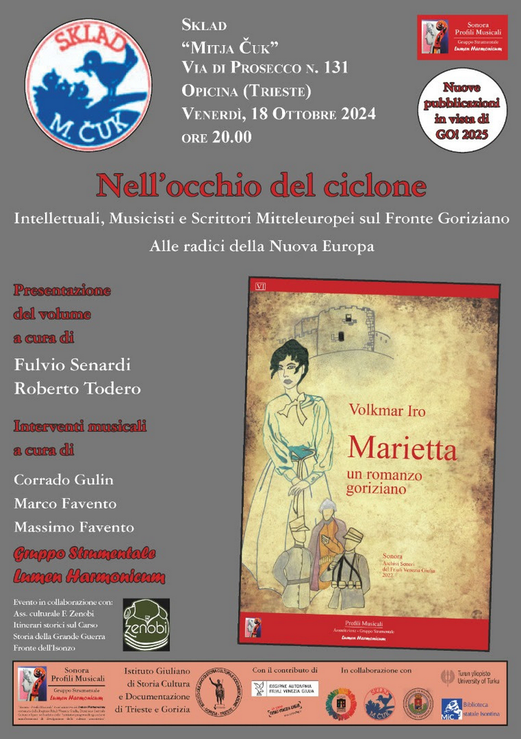 Presentazione del volume, “Marietta” – un romanzo goriziano