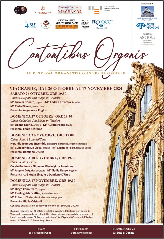 Nona edizione del Festival Organistico Internazionale “Cantantibus Organis”