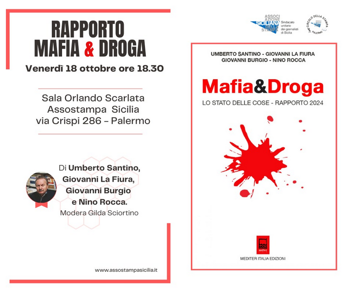 Presentazione del libro “Mafia&Droga. Lo stato delle cose” (Mediter Italia edizioni)