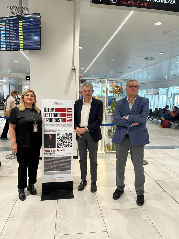 Aeroporto di Palermo, racconti e podcast inediti inquadrando un QRcode